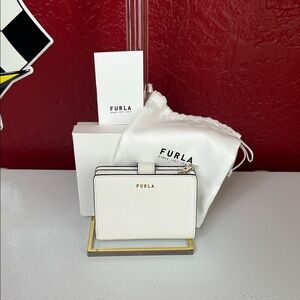Furla white Leather Card Holder